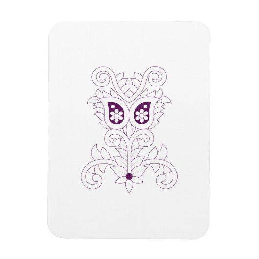 Trauben Lila, Trauben, Honig Blume dekoriert Magnet (Vertikal)