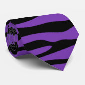 Trauben Lila Zebrastreifen Tierdruck Krawatte (Gerollt)