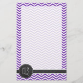 Trauben Lila Zickzack Streifen; Halbpensionslook Briefpapier (Vorderseite)