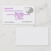 TRAUBEN Logo, Marie Lucero, PO-Kasten 111, Dixon, Visitenkarte (Vorne/Hinten)