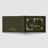 Trauben mit Goldrahmen-Gästebuch Gästebuch (Voll)