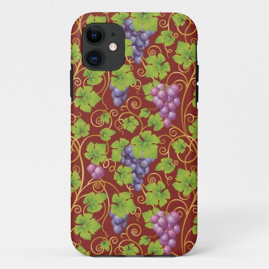 Trauben-Muster Case-Mate iPhone Hülle (Rückseite)