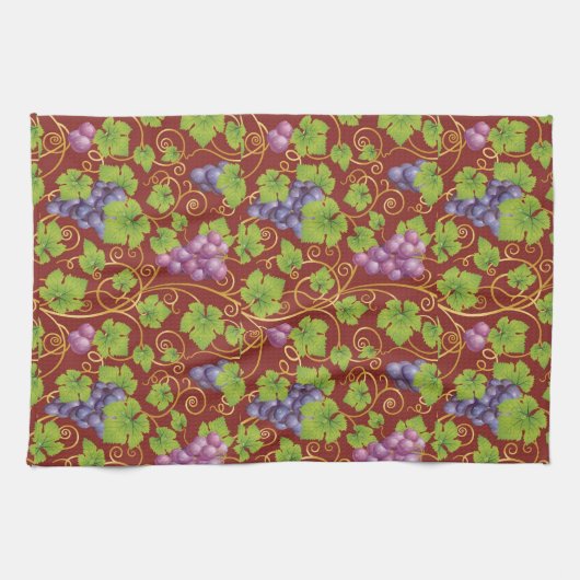 Trauben-Muster Geschirrtuch (Horizontal)