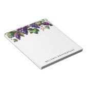 Trauben nach eigener Weinbautradition Notizblock (angewinkelt)