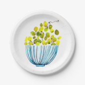 Trauben niedliche Früchte Pappteller (Vorderseite)