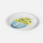 Trauben niedliche Früchte Pappteller (Schrägansicht)