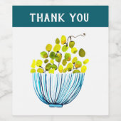 Trauben niedliche Früchte Weinetikett (Einzelnes Label)