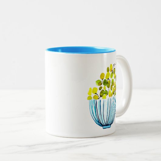 Trauben niedliche Früchte Zweifarbige Tasse (VorderseiteRechts)