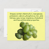 Trauben-Postkarte Postkarte (Vorne/Hinten)