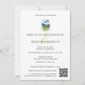 *~* Trauben QR Italien AR21 UAWG Weinberg Hochzeit Einladung (Rückseite)