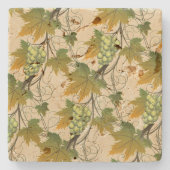 Trauben-Rebe-Stein-Untersetzer Steinuntersetzer (Vorderseite)