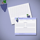 Trauben Rezept Karte