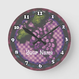 Trauben Runde Wanduhr