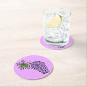 Trauben Runder Pappuntersetzer (Vor Ort)