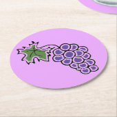 Trauben Runder Pappuntersetzer (Angewinkelt)