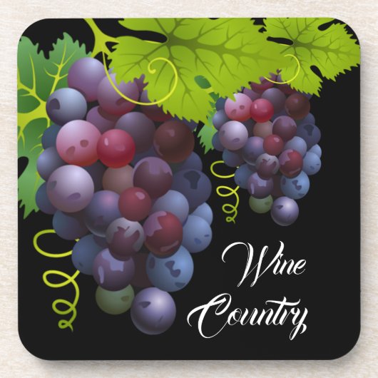 Trauben Set aus Kunststoff Untersetzer (Vorderseite)