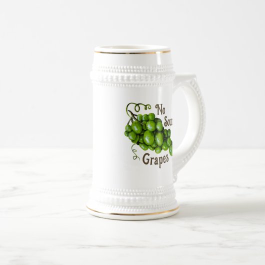 Trauben Stein Bierglas (VorderseiteRechts)