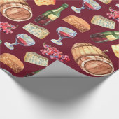 Trauben Toskana Italien Vintag Wine Italienisch Geschenkpapier (Ecke)