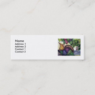 Trauben u. Messingkrug Mini Visitenkarte