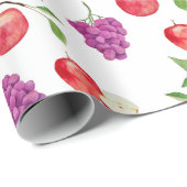 Trauben und Äpfel Fruchtliebhaber Geschenkpapier (Rolleneckpunkt)