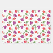 Trauben und Äpfel Fruchtliebhaber Geschenkpapier Set (Vorderseite 3)