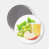 Trauben- und Apfelsaft Magnet (Vorderseite/Rückseite)