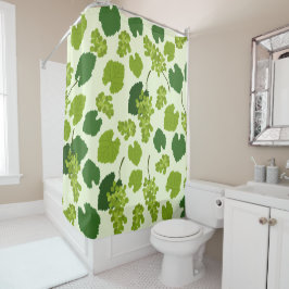 Trauben und Blätter Duschvorhang