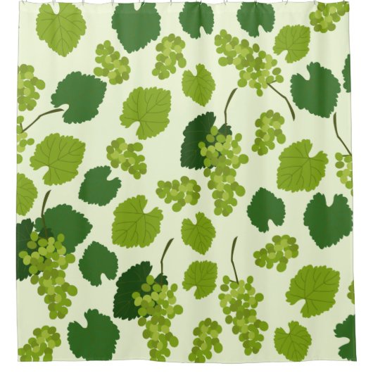 Trauben und Blätter Duschvorhang (Vorderseite)