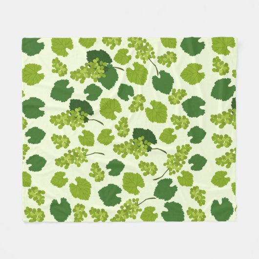 Trauben und Blätter Fleecedecke (Vorderseite (Horizontal))