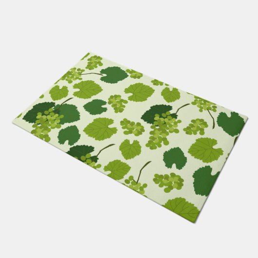 Trauben und Blätter Fußmatte (Schrägansicht)