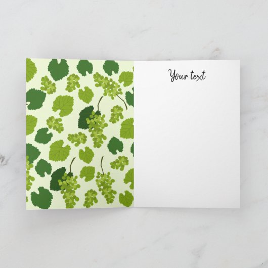 Trauben und Blätter Karte (Innenseite)