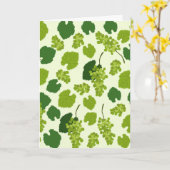 Trauben und Blätter Karte (Gelbe Blume)