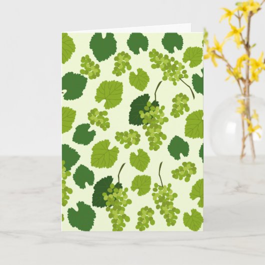 Trauben und Blätter Karte (Gelbe Blume)