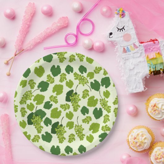 Trauben und Blätter Pappteller (Party)