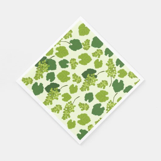 Trauben und Blätter Serviette (Ecke)