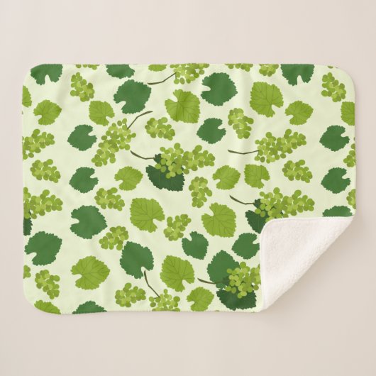 Trauben und Blätter Sherpadecke (Vorderseite (Horizontal))