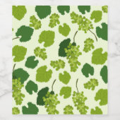 Trauben und Blätter Weinetikett (Einzelnes Label)