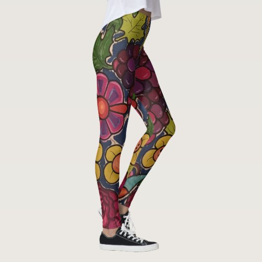 Trauben und Blumen Leggings (Rechts)