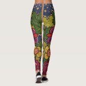 Trauben und Blumen Leggings (Rückseite)