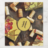 Trauben und Corks Künstliche Weinetiketten Weinetikett (Einzelnes Label)