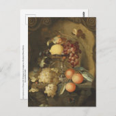 Trauben und Lemon auf der Tazza von Laurens Craen Postkarte (Vorne/Hinten)