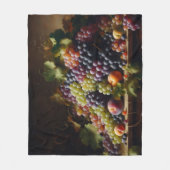 Trauben und Obst Stillleben Malerei Fleecedecke (Vorderseite)