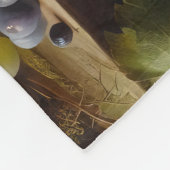 Trauben und Obst Stillleben Malerei Fleecedecke (Ecke)