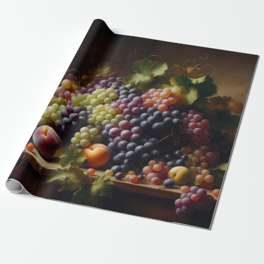 Trauben und Obst Stillleben Malerei Geschenkpapier (Ungerollt)