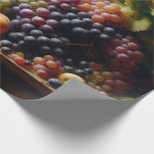 Trauben und Obst Stillleben Malerei Geschenkpapier (Ecke)