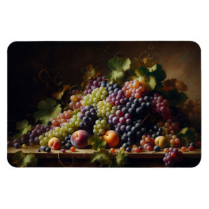 Trauben und Obst Stillleben Malerei Magnet