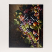 Trauben und Obst Stillleben Malerei Puzzle (Vertikal)