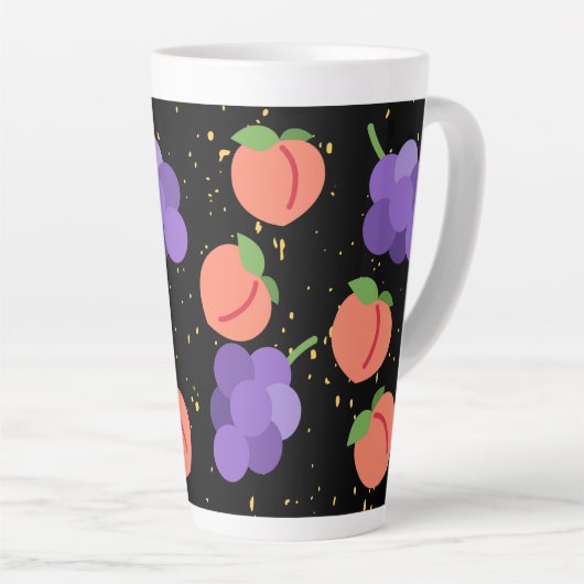 Trauben und Pfirsiche Milchtasse (Rechte Ecke)