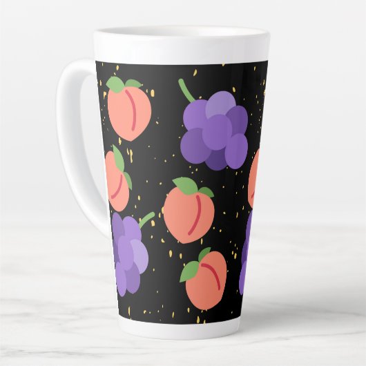 Trauben und Pfirsiche Milchtasse (Linke Ecke)