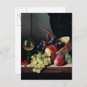 Trauben und Pflaumen Postkarte (Vorne/Hinten)